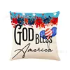 Funda de Almohada Estilo Nuevo Transfronteriza Flores y Globos del Día de la Independencia Celebra la Festividad Funda de Cojín Impresa Digitalmente Venta al por Mayor