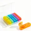 Nueva Caja de Pastillas Portátil de Amazon con 21 Compartimentos, Caja de Almacenamiento de Colores del Arcoíris, a Prueba de Humedad, a Prueba de Polvo, Sellada y Dividida para Almacenar Medicamentos