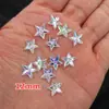 Estrella de Cinco Puntas Acrílica Fondo Plano Sin Agujero Color AB Pedrería 24 mm 30 mm Accesorios para Joyería DIY Pegatinas Decorativas de Estrella con Pedrería