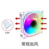 Chassi de computador de mesa Prism Fronteiriço de segunda geração, ventoinha de cor mágica, silencioso, ARGB, ventoinha de resfriamento PWM síncrona Shengguang