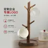 Estante de Madera Maciza para Tazas, Estante Colgante Doméstico para Tazas con Drenaje Invertido, Estante Creativo para Almacenamiento de Tazas de Café y Té