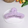 Clip de peluche grande para niña, accesorio para el cabello peludo, con forma de cruz, para otoño e invierno, con forma de tiburón