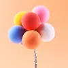Decorações de Bolo de Aniversário Infantis Tendência Estilo Ins Coreano Urso Pintado à Mão Macarons Coloridos Balões 3D