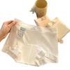 Calzoncillos tipo bóxer sin costuras para mujer, Seda de hielo, Sin costuras, Longitud extendida, Entrepierna antibacteriana 10A, Transpirables, Ligeros, para niñas jóvenes y estudiantes, Algodón