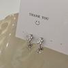 Pendientes de lujo ligeros con diseño de alta gama de circonitas superdeslumbrantes para mujer, elegantes y a la moda, sencillos y combinables.