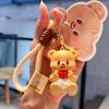 Nuevo Llavero de Oso de Mantequilla de Inyección Original para Mujer, Lindo y Exquisito Colgante para Mochila Escolar, Celebridad de Internet, Accesorios para Colgar en el Coche