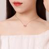 Collar de plata esterlina s925 frijol enamorado para mujer lujo ligero simple cadena clavícula Doudou estilo ins elegante calcedonia collar celebridad de internet