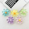 Color transparente flor de margarita girasol resina accesorios diy pegamento crema funda para teléfono móvil horquilla cuerda agujero zapatos vaso de agua pegatina