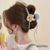Pinza para el pelo con lazo degradado súper de hada para mujer, pinza grande de moda para cabello grueso, pinza de tiburón exquisita de alta gama, accesorio para el cabello
