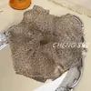 Scrunchie de Organza Estampado Leopardo Colorido para Mulheres, Acessório de Cabelo Vintage de Alta Qualidade para Primavera e Verão, Elástico para Rabo de Cavalo, Corda de Cabelo, Ornamento de Cabelo