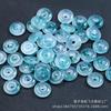 15 17mm Bama Verde Esmeralda Flor Flotante Violeta Hebilla de Paz Colgante Accesorios para Pulsera Collar Pendientes DIY
