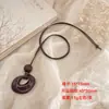 Colgante geométrico de madera estilo vintage, cadena larga para suéter, collar con colgante de cordón, accesorio de moda para mujer, disponible para venta al por mayor