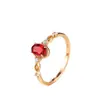 Anillo de Lujo Ligero Estilo Japonés Chapado en Oro de Color, Modelo Nuevo, Encaje Simple con Forma de Huevo, Anillo de Zafiro Sin Preocupaciones, Estilo Clásico