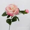Pintura al óleo estilo europeo peonía de dos cabezas flor artificial decoración de sala de estar en casa ramo de boda arreglo floral accesorios decorativos venta al por mayor