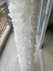 Largo 120cm Encriptado Ratán de Hortensia Multicolor Flor de Glicina Suministros de Decoración para Bodas Descuento por Cantidad Grande Blanco Puro Blanco Leche