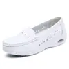 Sapatos de Enfermagem com Amortecimento a Ar Femininos Sola Macia Confortáveis Antiderrapantes Respiráveis Salto Baixo Sola Grossa Cuidados Médicos Trabalho Sapatos Brancos Dropshipping