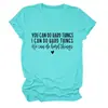 Puedes Hacer Cosas Difíciles Estilo Europeo y Americano Ebay Amazon Sencilla y Elegante Camiseta de Manga Corta con Cuello Redondo para Mujer