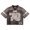2026 Camiseta Deportiva Retro de Comercio Exterior Transfronteriza Personalizable Estilo Europeo y Americano Holgada Cuello en V Camiseta de Fan para Jóvenes Hombres y Mujeres