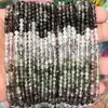Suministro directo de fábrica cuentas pequeñas de corte cristalino degradado accesorios para joyería DIY cuentas redondas facetadas productos semiacabados venta al por mayor