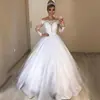 2027 Nuevo Estilo de Comercio Exterior Deseo Europeo y Americano Hombros Descubiertos Cuello en V Delgado Moda Hinchado con Cola Vestido de Novia Vestido con Adorno de Encaje