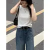 Camiseta Corta de Verano 2026 para Mujer, Nueva, Ajustada, de Manga Corta, con Espalda Hueca y Hombros Rectos, Top Corto Único y Hermoso