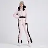 Nuevo traje de esquí 2023 para mujer, una pieza, tabla doble, cortavientos, impermeable, pequeño, corte ajustado, pantalones de snowboard finos 731
