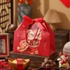2026 Año del Caballo Caja de Regalo de Año Nuevo Empaque Galletas Nieve Horneadas Dulces Botanas Especialidad Bolsa de Tote Vacía Venta al por Mayor