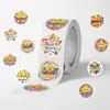 1 Rollo/500 Hojas de Pegatinas Estrellas Creativas Personalizadas de Recompensa para Niños, Pegatinas de Ánimo, Pegatinas para Sellar Embalajes, Notas Adhesivas