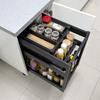 Shangen Cesta para Condimentos Bombeo de Aluminio Cesta Extraíble para Gabinete Cocina Cocina Gabinete Estrecho Estante para Condimentos Cajón Estante de Almacenamiento Vertical Azul