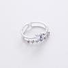 Anillo Nuevo Caliente Estilo Coreano Multiestilo Microincrustado Cristal Circonita Anillo Dulce Francés Elegante Celebridad de Internet Joyería Popular