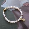 Pulsera de perlas de lujo ligera de moda de verano transfronteriza para mujer, pulsera con colgante de estrella que combina con todo, joyería