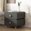 Estilo madera maciza, moderno y lujoso, mesita de noche pequeña creativa 2022, color crema, alternativa de alta gama a la mesita de noche minimalista moderna