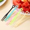 Garfo Descartável em Forma de Coração para Frutas, Garfo Baiguo Garden para Loja de Frutas, Garfo para Bolo e Sobremesa, Personalização de Garfo para Levar