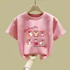 Ropa de Verano de Algodón Puro de Manga Corta para Niñas Estilo 2026 para Niños Medianos y Grandes, Camisetas, Tops, Playeras de Verano Frescos y Lindos