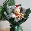 Oso de Peluche de Rosas de Flor Eterna de Navidad Ramo Terminado Hecho a Mano DIY Regalo de Navidad para Novia o Mejor Amiga