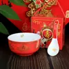 Tigela de Idoso Banquete da Longevidade Lembrança de Agradecimento Conjunto Centenário Caixa de Presente Cerâmica Estilo Chinês Celebração de Aniversário Tigela da Longevidade Idoso
