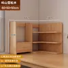 Estante de Livros de Madeira Maciça Prateleira de Canto Prateleira de Armazenamento para Mesa de Estudante Prateleira de Armazenamento para Mesa Simples Estante de Livros para Mesa de Casa