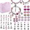 Caja de regalo de unicornio de colores, ideal para Amazon, pulsera infantil, creativa, hecha a mano, de cristal, joyería.