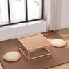 Mesa Quadrada Pequena de Tatami, Mesinha de Centro Pequena Estilo Japonês, Mesa para Varanda de Casa e Janela Saliente, Mesa Baixa Estilo Zen, Mesa Quadrada para Chá, Mesa Kang