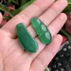 Colgante de Frijol Verde Ágata Colgante Calcedonia Hielo Transparente Frijol de la Suerte Colgante para Llaves DIY Colgante para Teléfono Móvil Colgante de Jade Disponibilidad al por Mayor