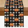 Toalha de mesa de Halloween transfronteiriça nova com esqueleto, abóbora e morcego, decoração de casa, toalha de mesa, toalha de mesa de centro