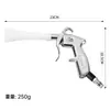 Pistola Soplador de Polvo Herramienta Neumática para Belleza de Autos Doble Cabezal Reemplazable Pistola Neumática de Soplado y Succión con Cabezal de Cepillo Pistola de Limpieza Tornado