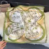 Bufanda de Seda Nueva de Primavera y Otoño Cinta para la Cabeza Accesorios para el Cabello Florales Patrón de Cachemir Versátil Temperamento Fabricante de Gama Alta Entrega al por Mayor