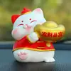 Enfeite de Carro Gato da Sorte Desenho Animado Criativo Festivo Gatinho Fofo Decoração de Console Central de Carro Suprimentos Dropshipping