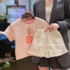 Shorts Casuais Infantis, Shorts para Meninas Pequenas, Calças Versáteis de Verão para Bebês com Acabamento em Renda, Roupas de Exterior Estilosas para Meninas