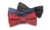 Nueva pajarita doble de color sólido negro, rojo y azul marino para caballero, corbata de negocios, pajarita de camarero, venta al por mayor