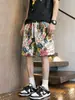 Estampado de Rosas Nuevo Estilo Chino Moderno Americano Más Vendido Pantalones Cortos Unisex Corte Holgado 2026 Nueva Moda de Verano Pantalones de Cinco Puntos