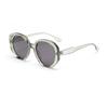 T7112 Estilo Coreano Plain Large Frame Óculos de Sol Polarizados Óculos de Sol Femininos Novos Cyber Celebrity Plain Face Slim Óculos de Sol Estilo Trendy ins