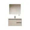 Nuevo juego de gabinete de baño de aleación de aluminio espacial, apto para baños pequeños, con lavabo integrado