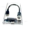 Caixa Externa Móvel para Disco Rígido USB Sata 3.0 de 2,5 polegadas com Carcaça Transparente